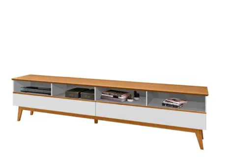 Rack Ares Lux 218 Branco.Nature Tebarrot