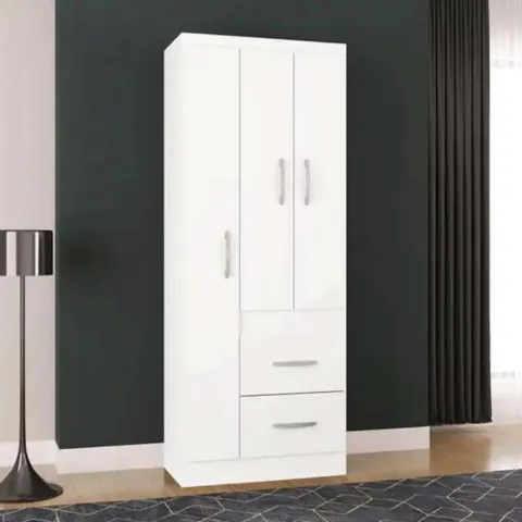 Roupeiro New Marbela 3P2G Branco Poquema