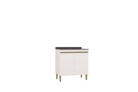 Balcao Perola 2P 80 Branco Poquema