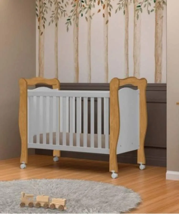 Berco Mini Cama Alvin J&A Moveis — Nature/Cinza
