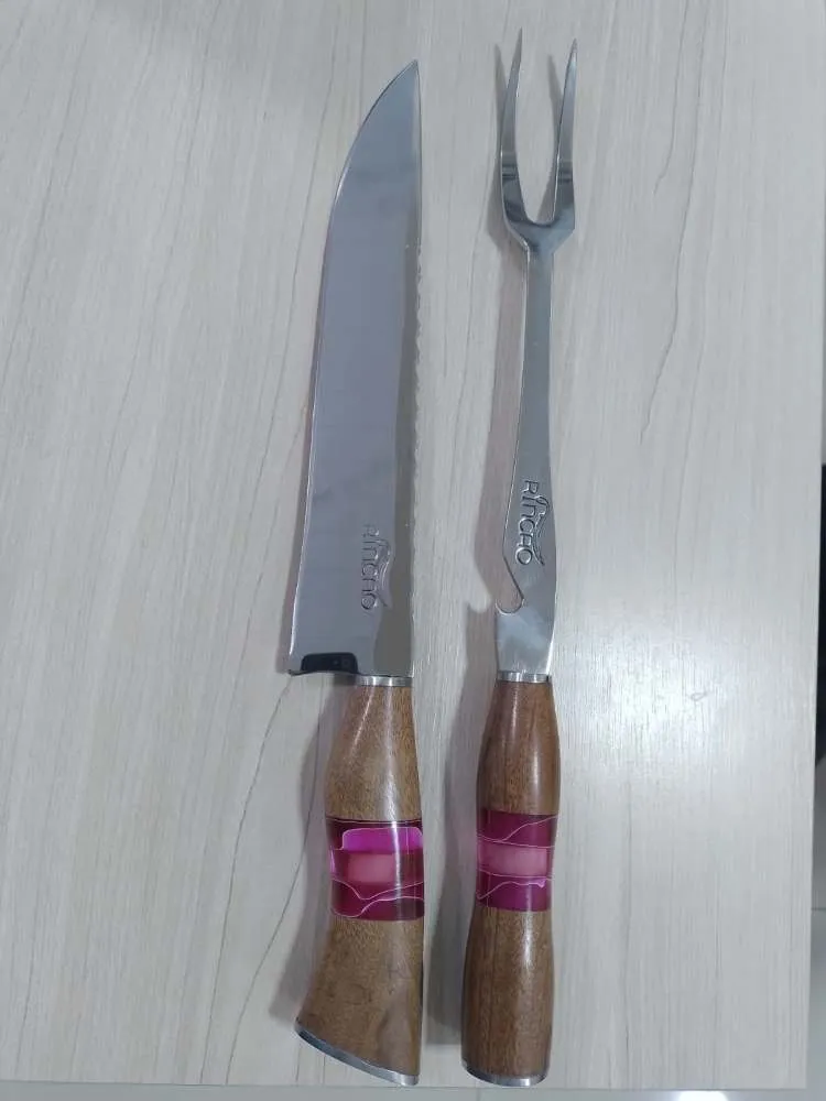 Kit Duplo Faca e Garfo Cutelaria Rincao — Inox