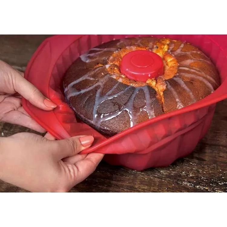 Forma Silicone para Bolo Vermelho Mor — Forma Silicone para Bolo