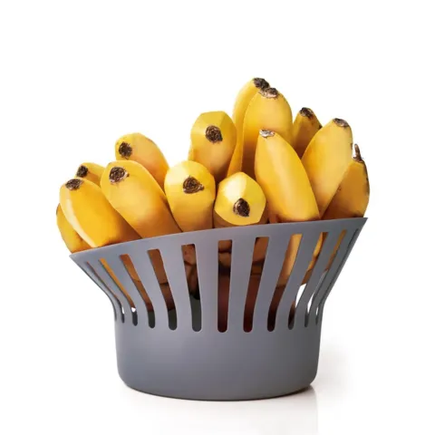 Fruteira Oval Polipropileno Cinza Mor