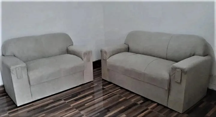 Conjunto Estofado Xa... 2x3Lgs Metalon Estof — Suede Bege