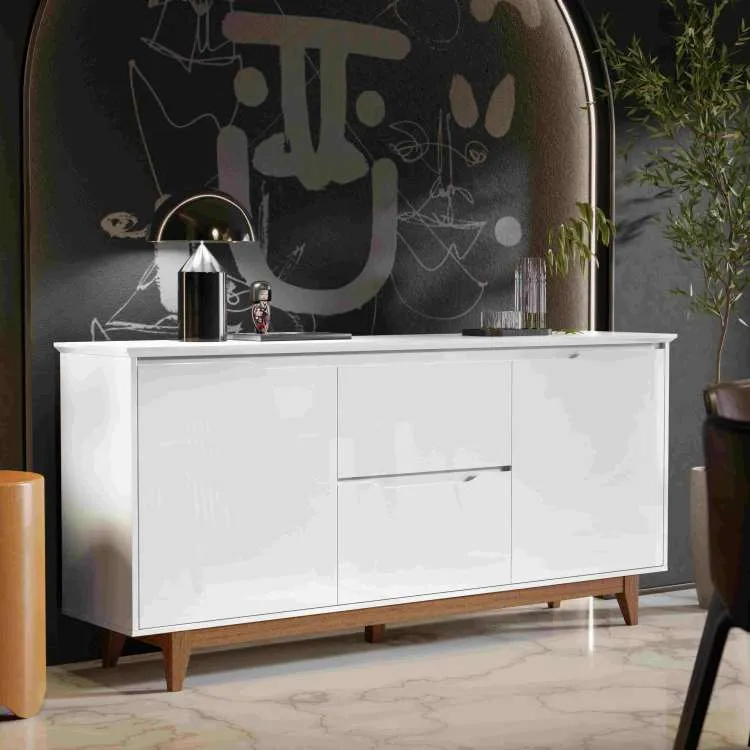 Buffet Flow 2P2G EJ Moveis — Branco