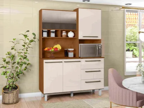 Kit Cozinha Absoluto 5P3G Natura.Off White Zanzini