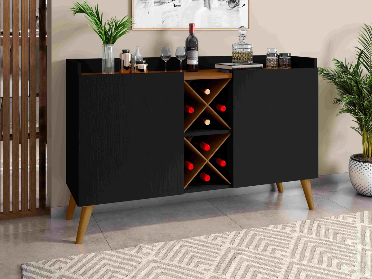 Buffet Max 2P Cinamomo.Areia Zanzini — Cinamomo/Preto