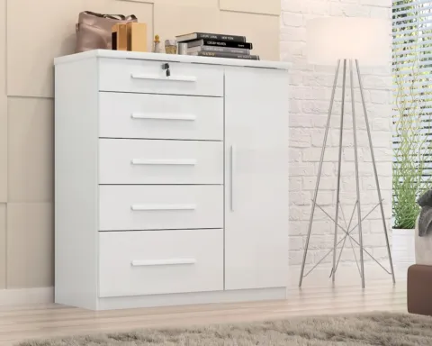Comoda Sapateira Livia 5G1P Quarta Divisao
