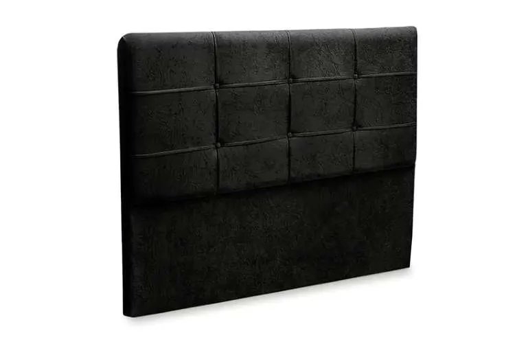Cabeceira Casal London 140 Linhao Bege SR Cabeceiras — Veludo Suede - Preto