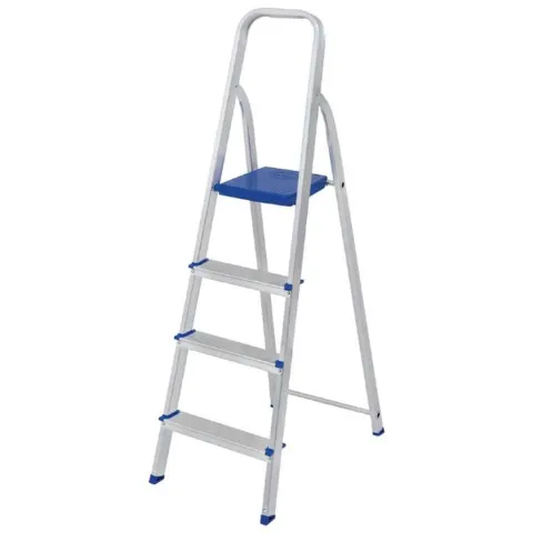 Escada Aluminio Dobravel 4 Degraus Metalurgica Mor