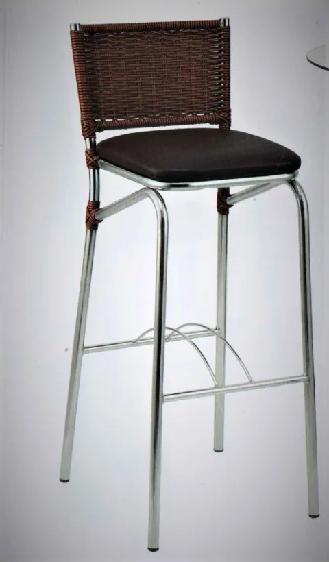 Banqueta Cecilia 75cm 885.0001 Corino Marrom Fil Tub