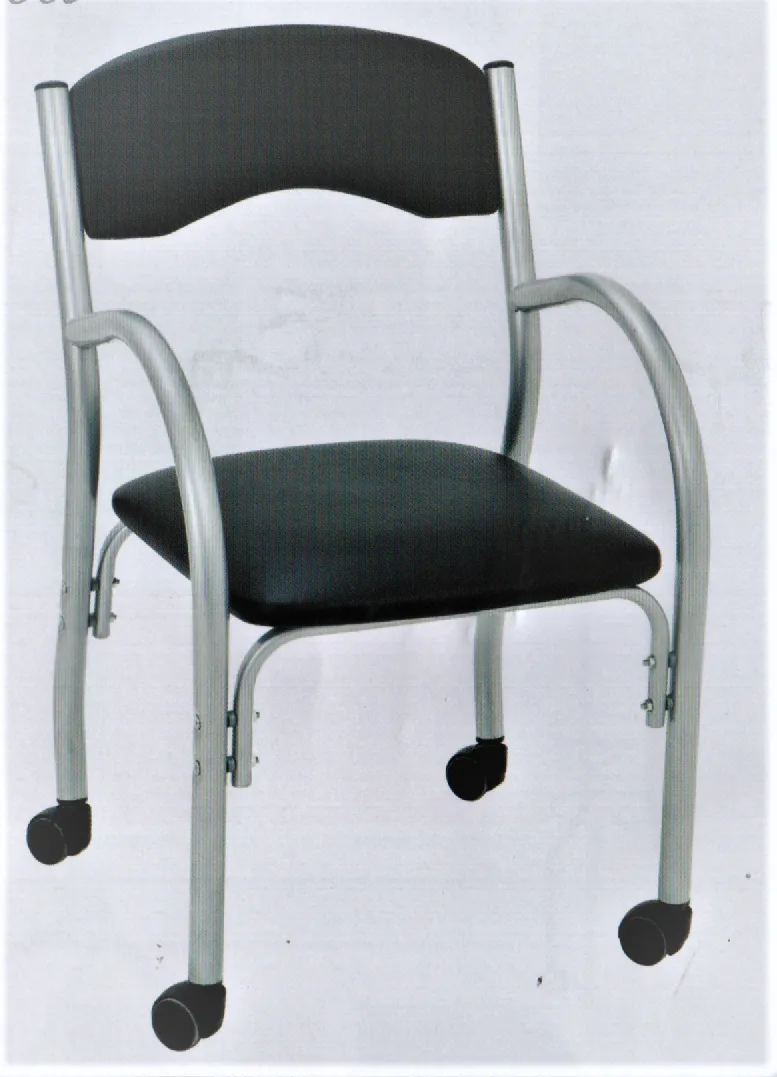Cadeira Aprox Daniela 7000.0012 Est Preto.Cinza Fil Tub — Estofado Preto/Tubular Cinza