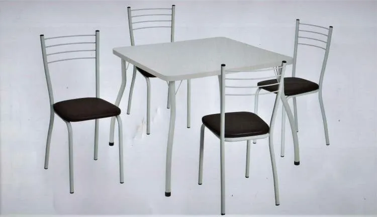 Mesa Fil MDP 90 4Cds PintEpoxi 13.1080 Branco Marrom Fil Tub — Branco/Marrom