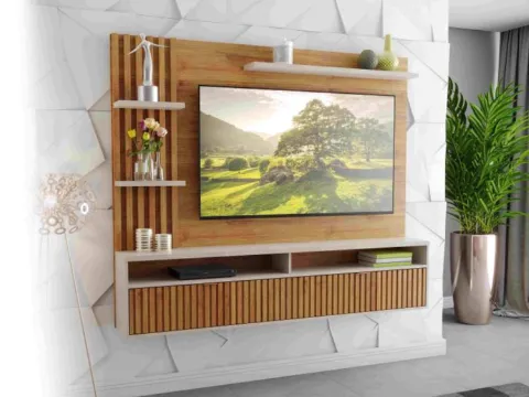 Painel Aurora 1800x1490 Mel.Off White Viero