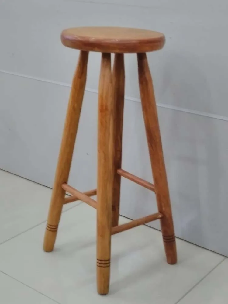 Banco Alto com Encosto Naturale Aldo Moveis — Banco Alto sem Encosto - Naturale