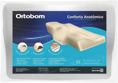 Travesseiro Conforto Anatomico 38x52x12 Ortobom