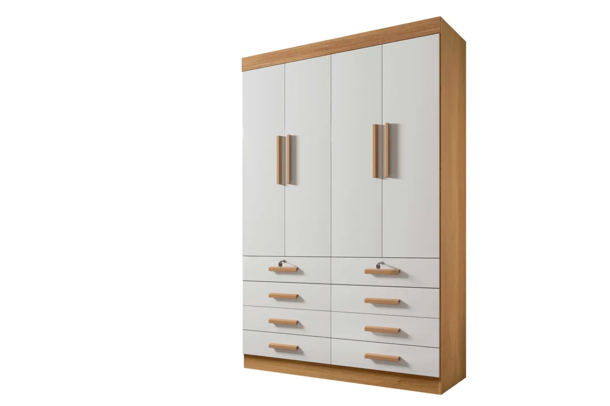 Roupeiro Monaco Plus 4P8G D Doro — Cinamomo/Off White