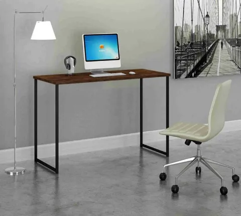 Escrivaninha Genova 120x50 Preto.Imbuia Teixeira