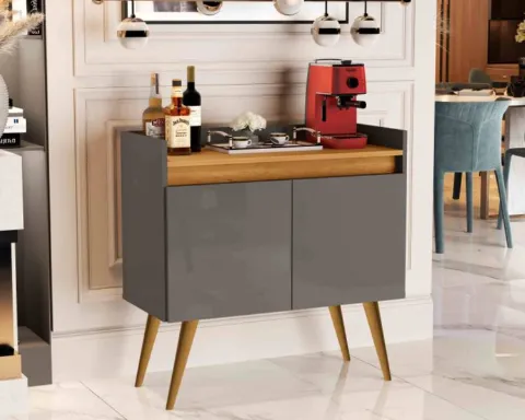 Buffet Gold 2P Cinza.Mel Primus