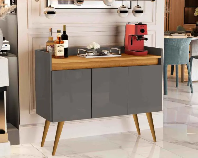 Buffet Gold 3P Cinza.Mel Primus — Cinza/Mel
