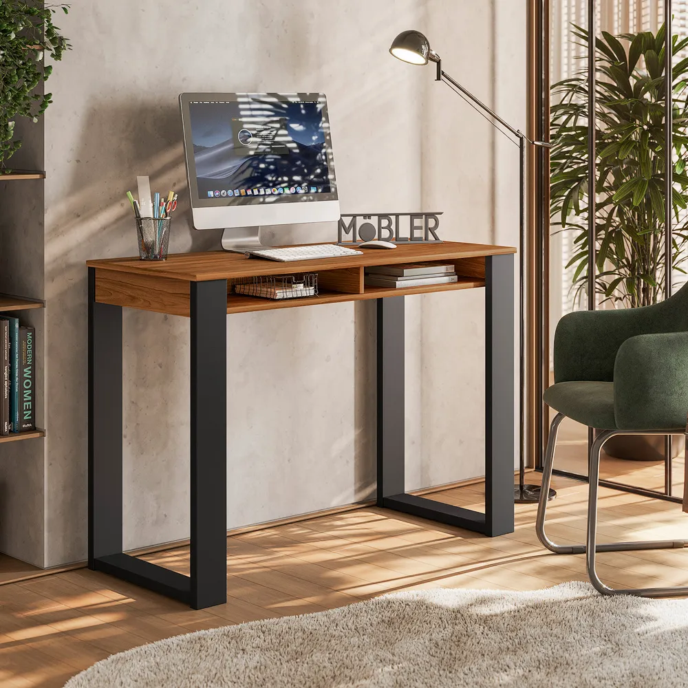 Escrivaninha Office Move Cinamomo Mel.Preto Mobler — Cinamomo Mel/Preto