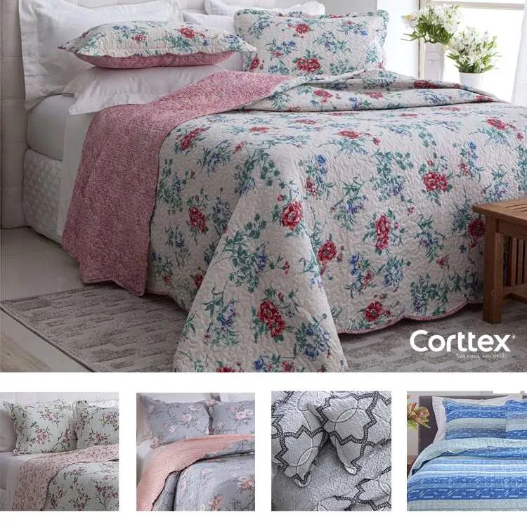 Kit Colcha King Boutis Attuale 260x280 Sortidas Corttex — Sortidas a Escolhe no Ato da Compra
