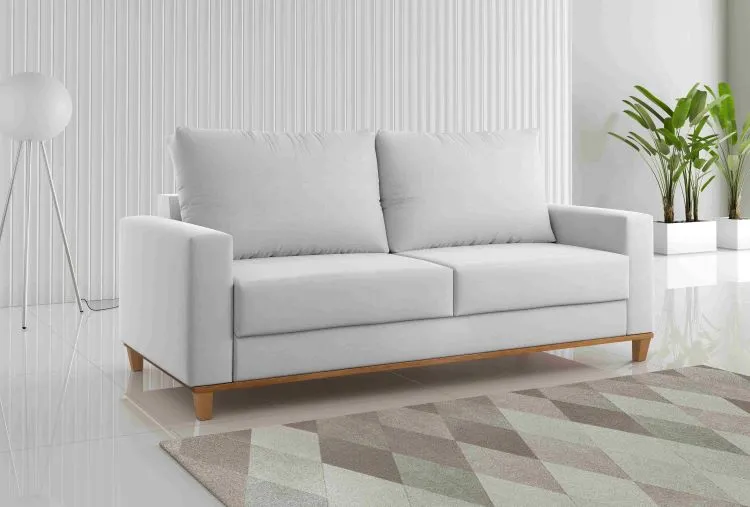 Estofado Living Felicia 180 3 Lgs Viero — Linho Gelo