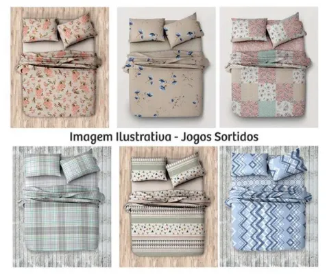 Jogo Cama Solteiro Color Art 3 Pcs Sortidos Cortex