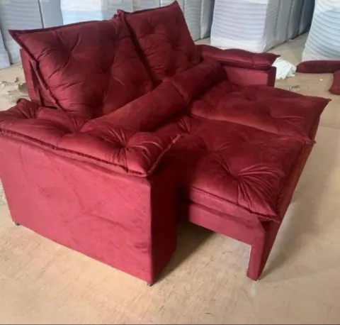 Estofado Retr Recl Saquarema 230 2x115 Vermelho 18 Diviminas