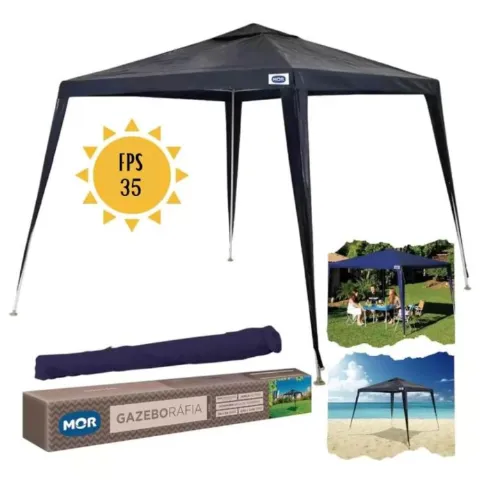 Gazebo Rafia 3x3 Azul Mor