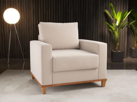 Poltrona Living Runa Linho Bronze Viero