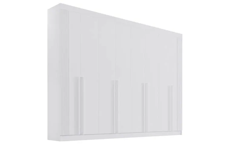 Roupeiro Daymond 8P Branco Ripado D Doro — Branco - Ripado