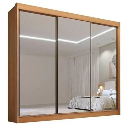 Roupeiro Dubai 3P com Espelhos D Doro — Cinamomo