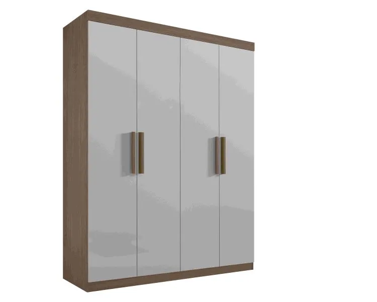 Roupeiro Colibri 4P D Doro — CastanhoOff White