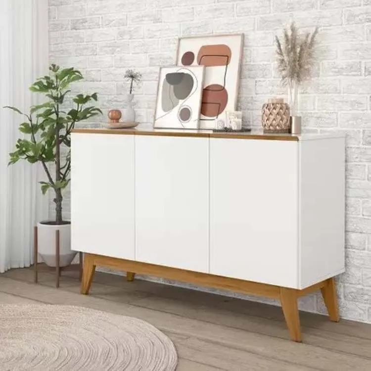 Buffet Ares Lux 3P Branco.Nature Tebarrot — Branco/Nature
