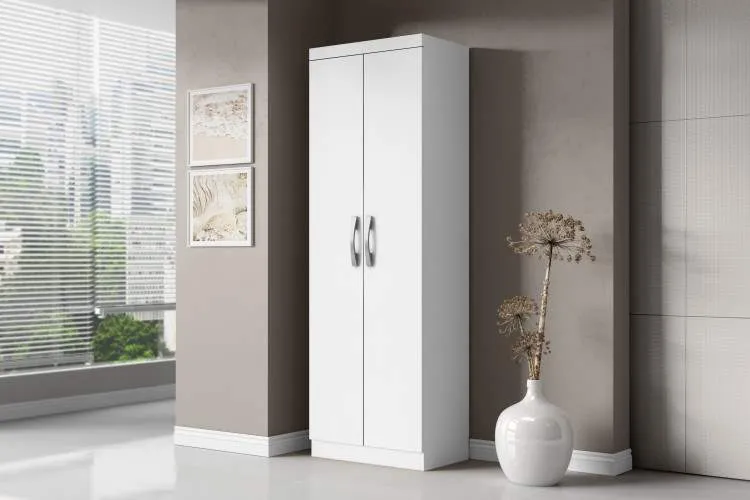 Armario Multiuso New 2P Aramoveis — Branco Texturizado