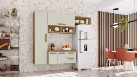 Cozinha Smart 4P2G Atacama.Off White Aramoveis