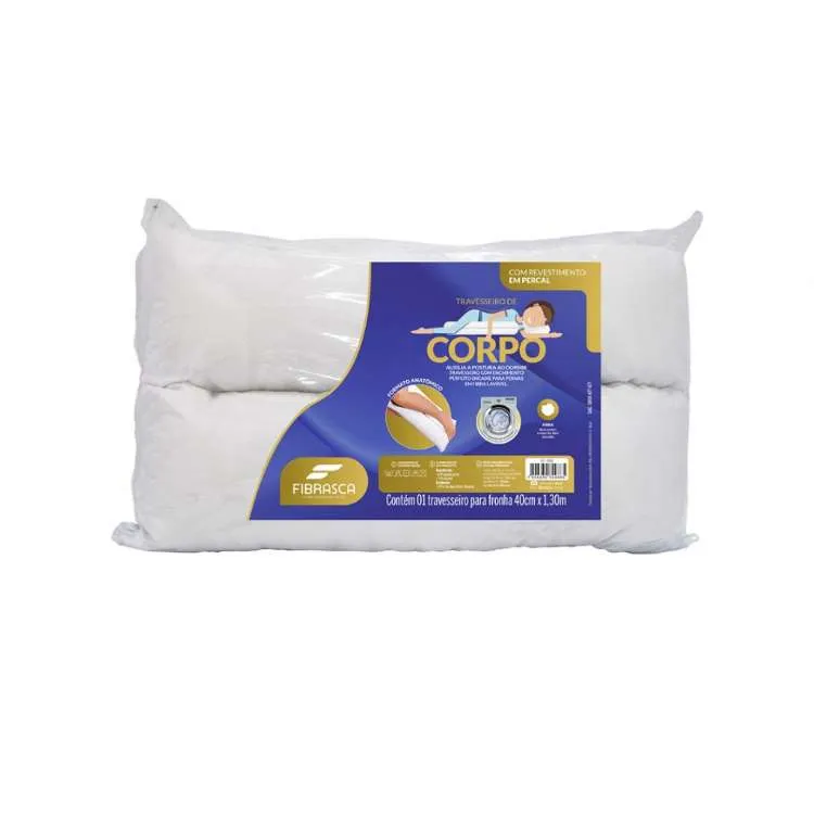 Travesseiro de Corpo Anatomico 40x130 Fibrasca — Travesseiro de Corpo Anatômico
