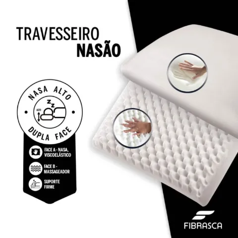 Travesseiro Nasao 50xs70 Fibrasca