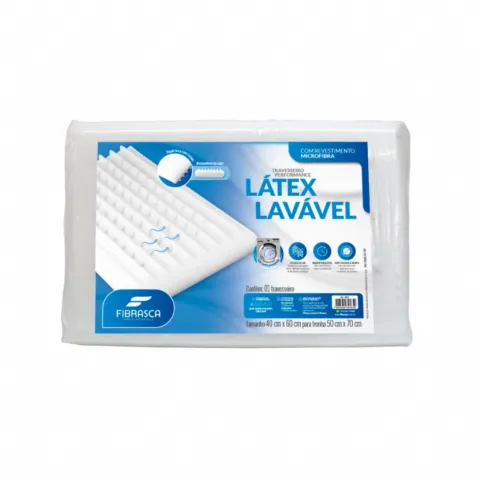 Travesseeiro Latex Lavavel 40x6.0 Fibrasca