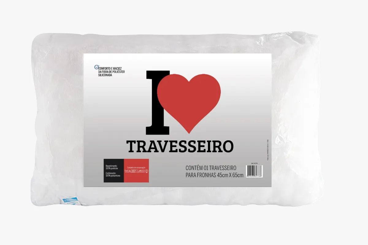 Fibra 45x65 Fibrasca — Travesseiro I Love