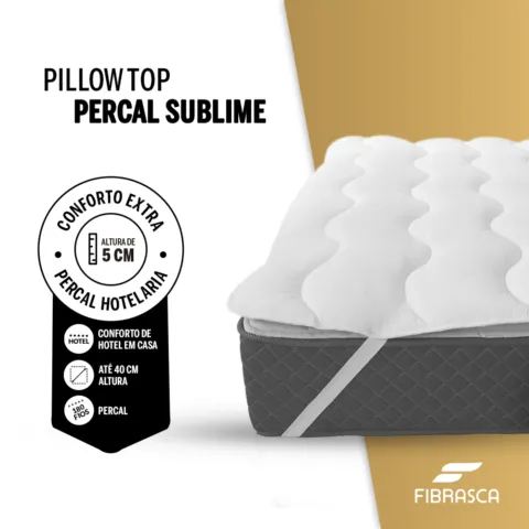 Pillow Top Percal Casal Sublime 140x190x41 Fibrasca