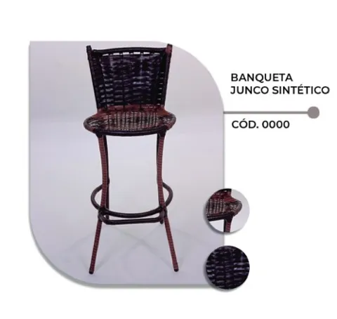 Banqueta de Aco Venus Junco Sintetico King Confort