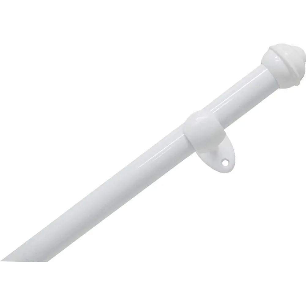Kit Varao Pratiko Pro 19mm x 2,00m com 2 Suportes Bella Arte — Branco