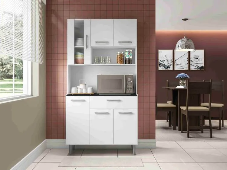 Kit Cozinha Carol 91 6P1G1N Poliman — Branco