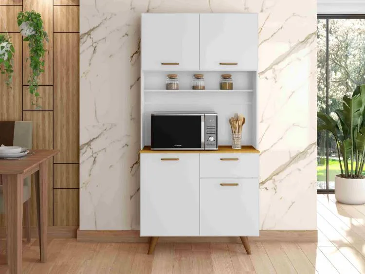 Kit Cozinha Izis 90 4P1G1N Poliman — Branco