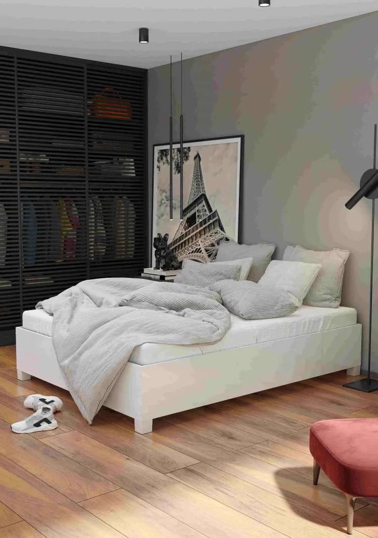 Cama Casal Clara Carioca — Branco-Branco