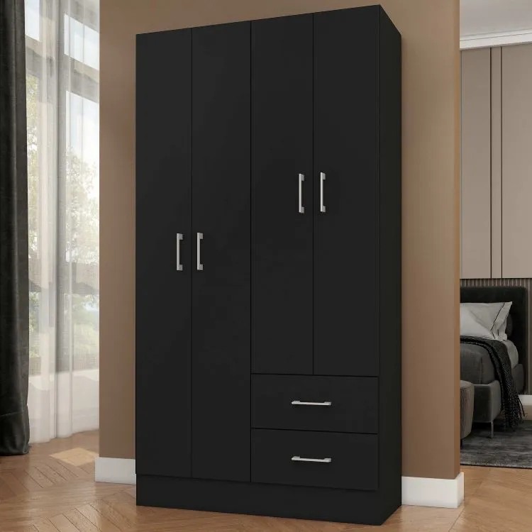 Roupeiro Panama 4P2G Fellicci Moveis — Preto