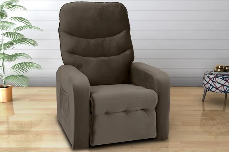 Poltrona Reclinavel Punto Veludo Capuccino Cod 000434 Matrix — Velduo MNarrom - Código 000426