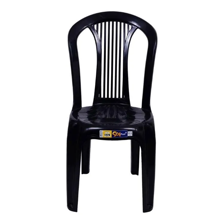 Cadeira Plastica Bistro Paripueira SolPlast — Preto